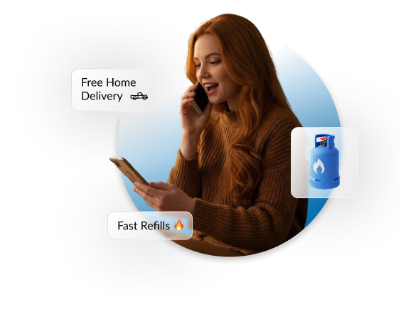 Grill Gas Express propane cylinders ready for delivery